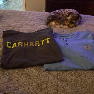 Men’s bundled set of 2 carhartt tshirts size Large
